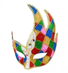 Antifaz cresta veneciano multicolor