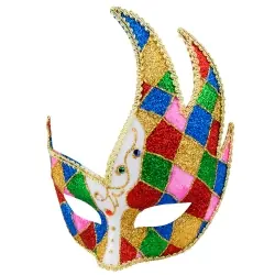 Antifaz cresta veneciano multicolor