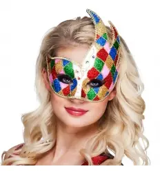 Antifaz cresta veneciano multicolor 2