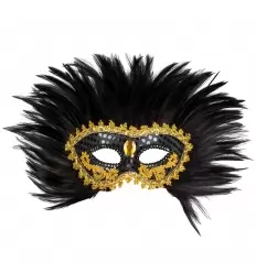 Antifaz veneciano reina negra