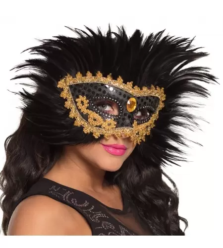 Antifaz veneciano reina negra
