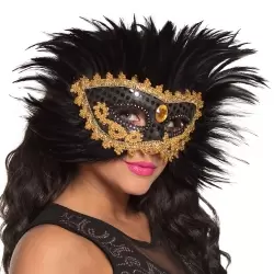 Antifaz veneciano reina negra