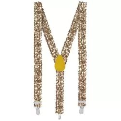 Tirantes lentejuela oro