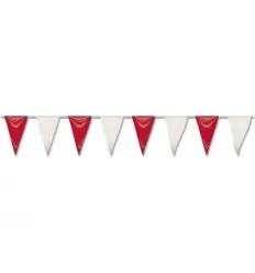 BOLSA BANDERA TRIANGULAR BLANCA Y ROJA