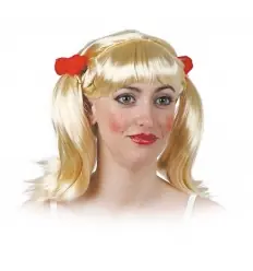 Peruca de rapariga de claque - cheerleader