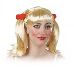Peruca de rapariga de claque - cheerleader