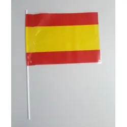 Spain Flag with pole 20 x 30 cm.
