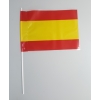 Spain Flag with pole 20 x 30 cm.