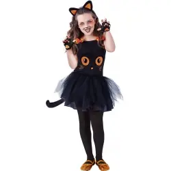 DISFRAZ GATITA NEGRA TUTUWEEN INFANTIL