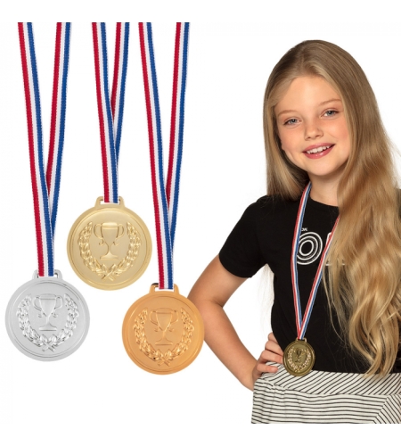 Medallas de plástico de Oro para niños, premios de premios