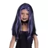 PELUCA BRUJITA NEGRA CON MECHAS LILAS