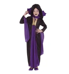 DISFRAZ VAMPIRESA GOTICA LILA INFANTIL