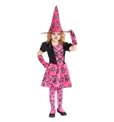 DISFRAZ BRUJA MININOS ROSA INFANTIL