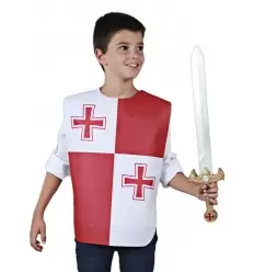 Peto medieval doble cruz infantil