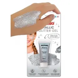 Gel glitter metalico plata