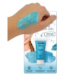 Gel glitter metalico azul