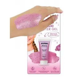 Gel glitter metalico rosa