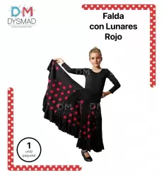FALDA FLAMENCA INFANTIL LUNARES