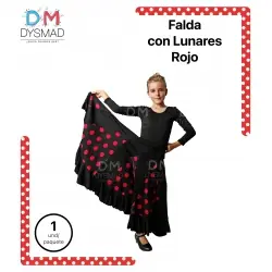 FALDA FLAMENCA INFANTIL LUNARES