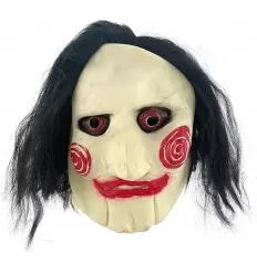 CARETA PAYASO SAW DE GOMA CON PELO