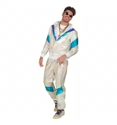 TRAJE HOLOGRAPHIC SHELL DE LOS 80 ADULTO