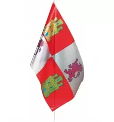 Pack 25 Banderas Castilla y Leon con palo pvc 20x30 cm