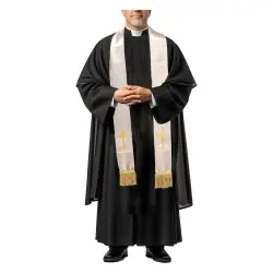 Estola sacerdote cruz dourada adulto