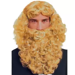 PELUCA Y BARBA REY MAGO RUBIA