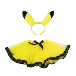 Conjunto de ratinha com tiara e tutu infantil
