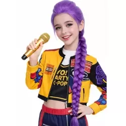 PELUCA K-POP RUMI MORADA INFANTIL