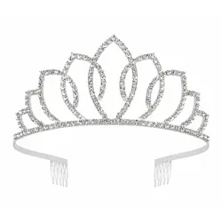DIADEMA BRILLANTES CON PEINE Y PICOS