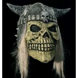 Máscara de crânio viking com cabelo
