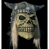 Masque tÊte de mort viking avec casque et cheveux