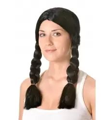 Wig with hair braiding