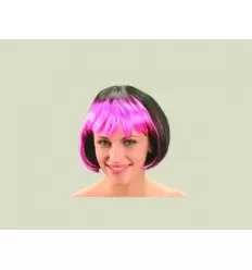 Peluca flequillo rosa