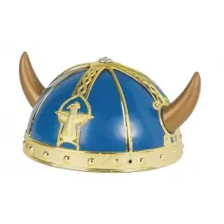 Casque viking bleu