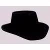 Cowboy flocking black hat