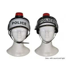 CASCO POLICÍA CON LUZ