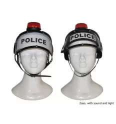 CASCO POLICÍA CON LUZ