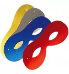 Einfache faschingsmaske metallfarbig