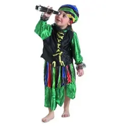 Fato de pirata menina bebê