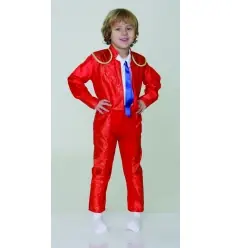 Fato vermelho de toureiro menino