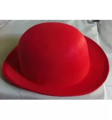 SOMBRERO BOMBIN FIELTRO ROJO