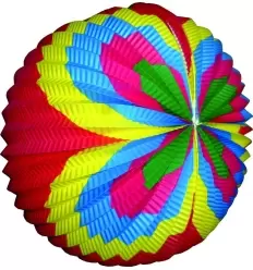 Round lantern with cartoons. 30 cm.