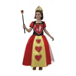 Disfraz reina de corazones infantil