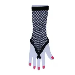GUANTES DE REJILLA NEGROS