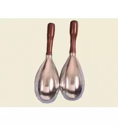 Paire maracas argent
