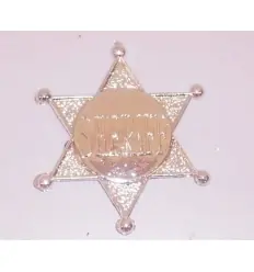 Estrela de xerife em cor prata