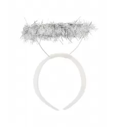 Diadema de angel plateada