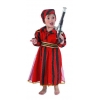 Pirate red stripes girl costume